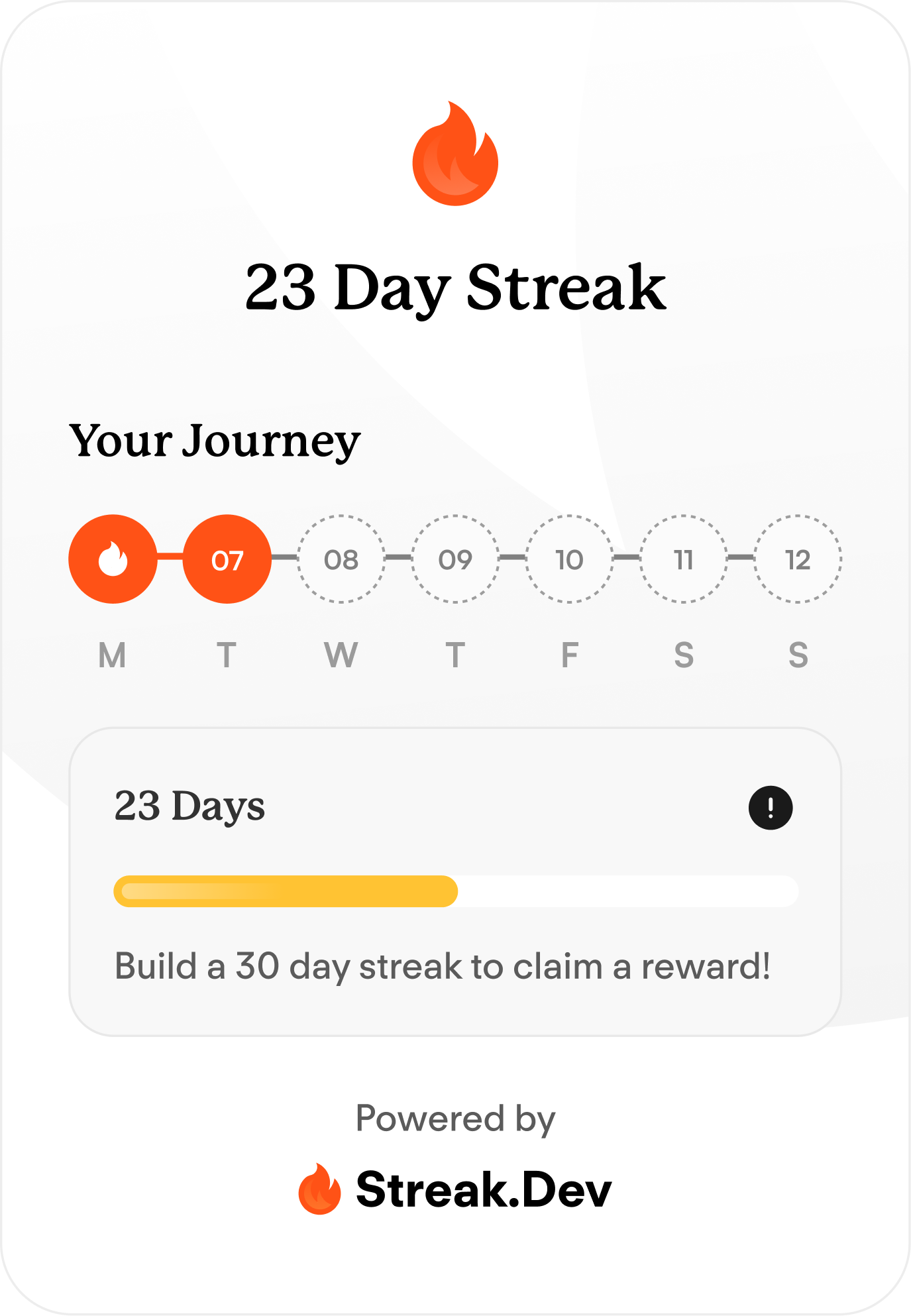 Streakfox widget demo